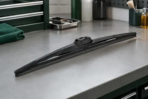 Balai d’essuie-glace arrière Bosch H 301 noir de 300 mm posé sur un établi gris