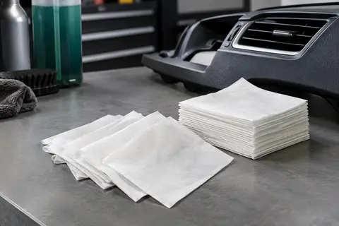 Lingettes en viscose pour nettoyer et raviver les plastiques intérieurs d’une voiture
