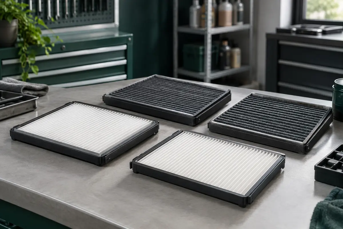 Quatre filtres HEPA et à charbon Vion pour la prise d’air du coffre avant du Model Y
